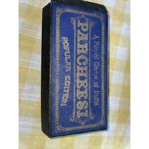 Vintage Distressed 1918 Parcheesi Game, A Royal Game Of India, Damage To Box